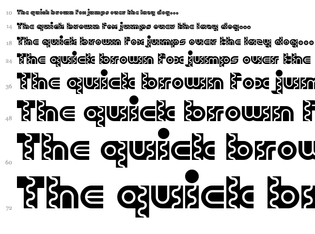 Robo Arriba font waterfall